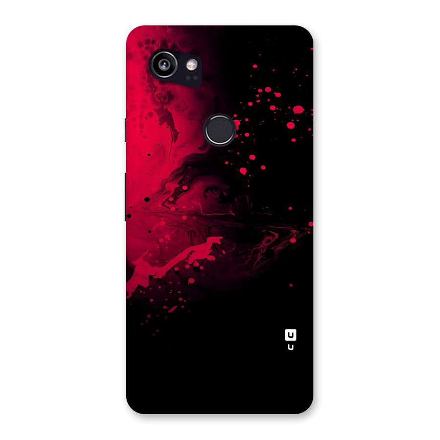 Red Black Splash Art Back Case for Google Pixel 2 XL