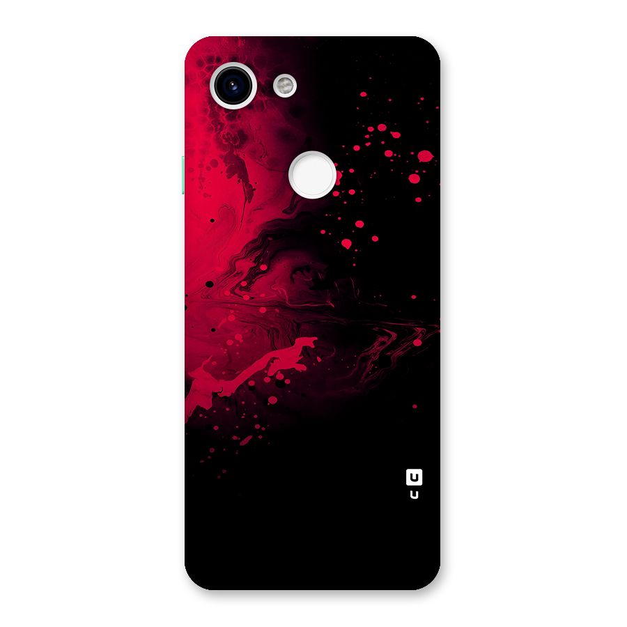 Red Black Splash Art Back Case for Google Pixel 3