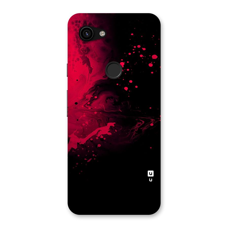 Red Black Splash Art Back Case for Google Pixel 3a