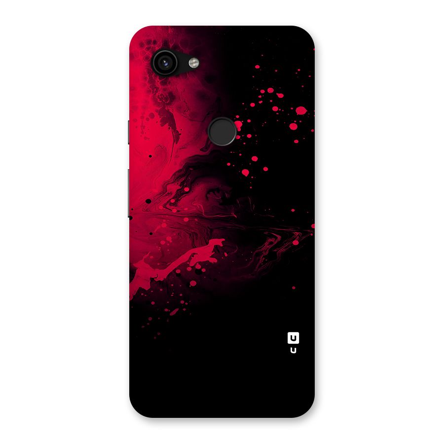 Red Black Splash Art Back Case for Google Pixel 3a XL