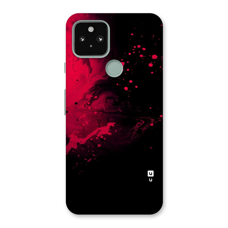 Red Black Splash Art Back Case for Google Pixel 5