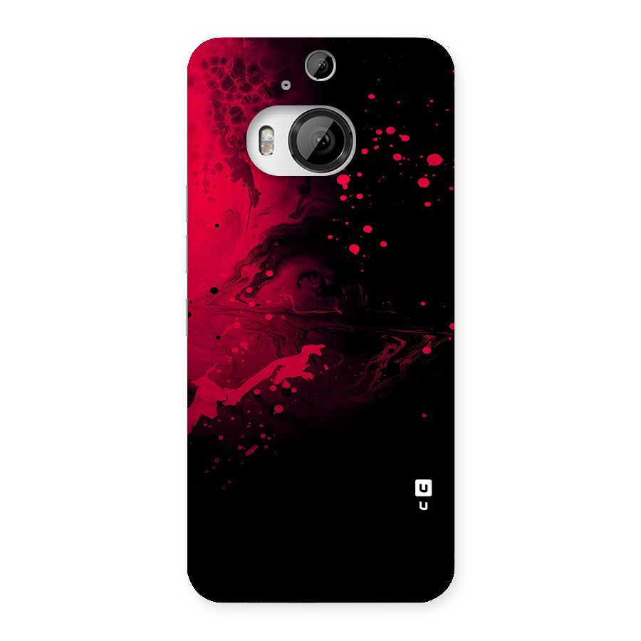 Red Black Splash Art Back Case for HTC One M9 Plus
