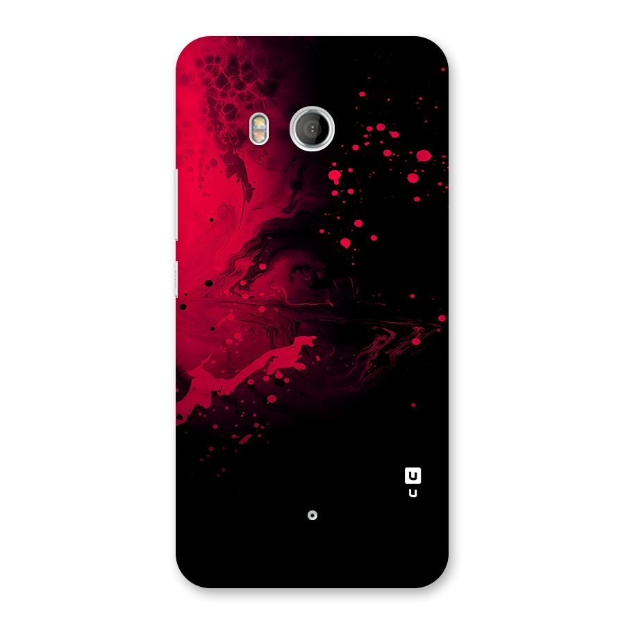 Red Black Splash Art Back Case for HTC U11