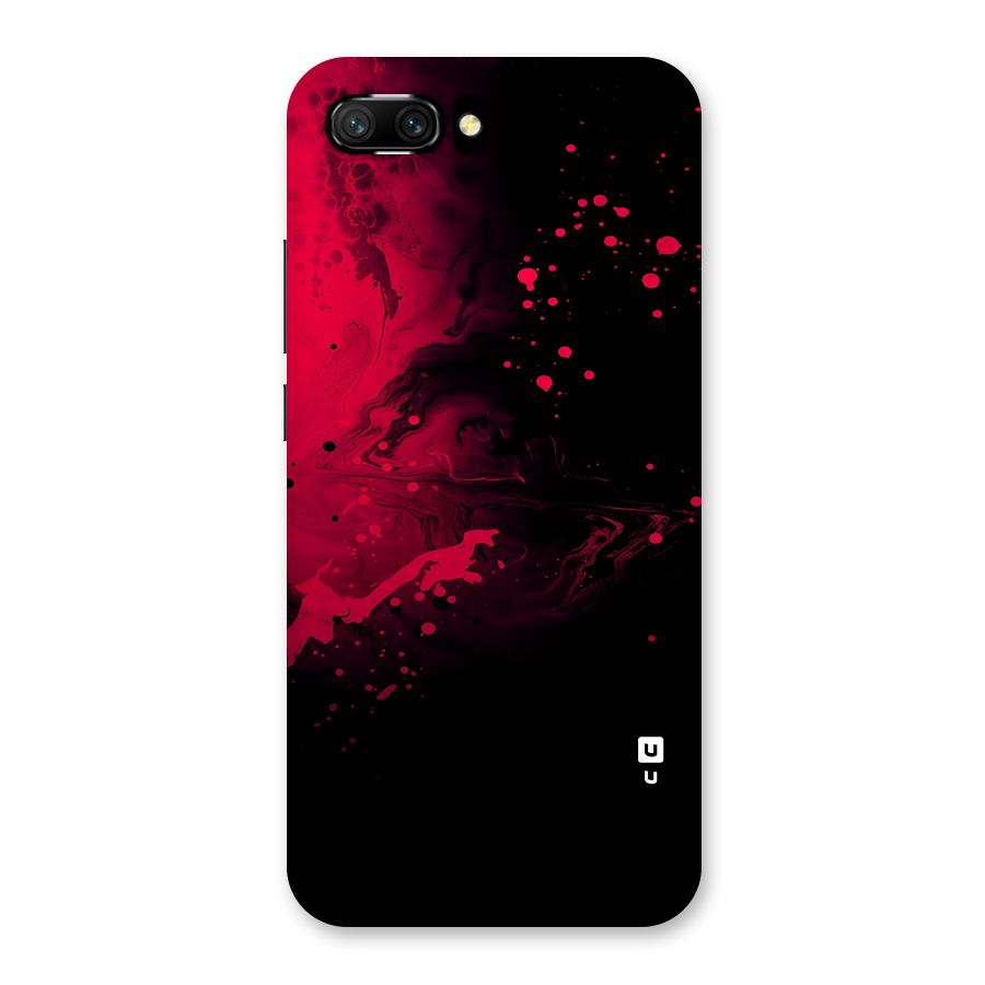 Red Black Splash Art Back Case for Honor 10
