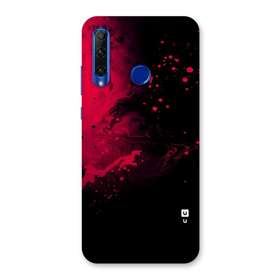Red Black Splash Art Back Case for Honor 20i