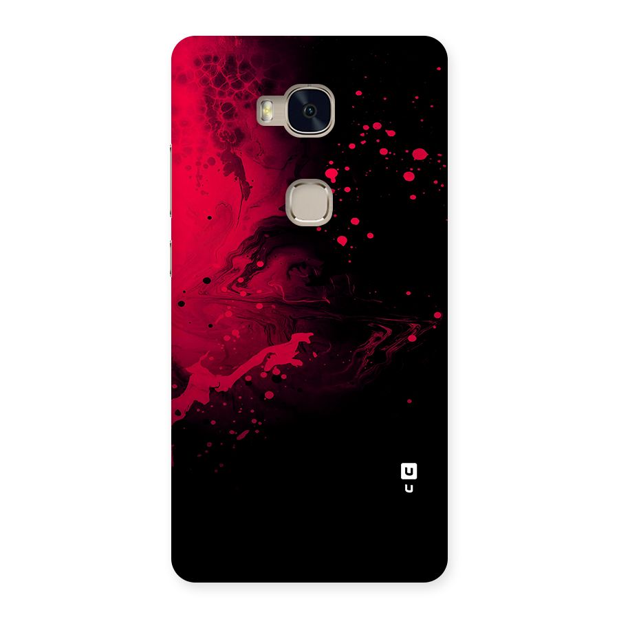 Red Black Splash Art Back Case for Honor 5X