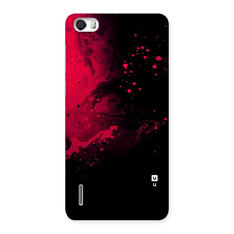 Red Black Splash Art Back Case for Honor 6
