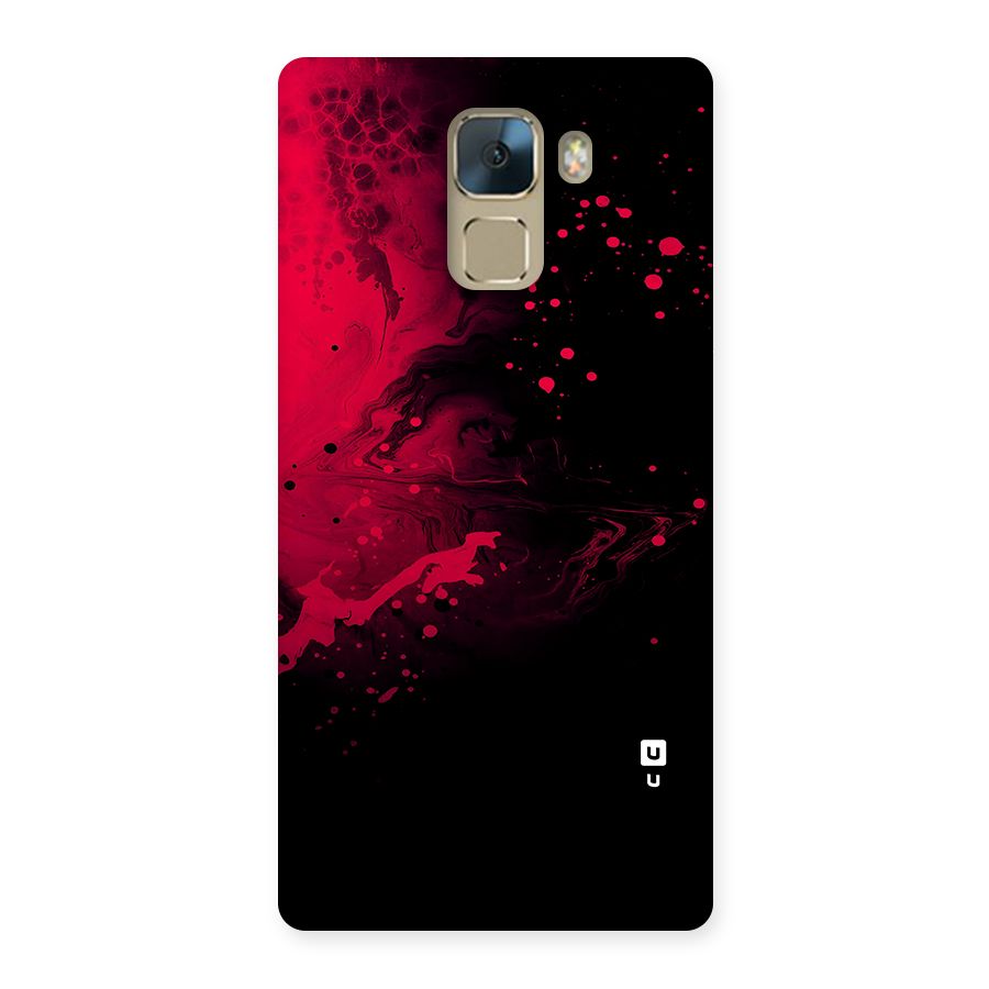 Red Black Splash Art Back Case for Honor 7