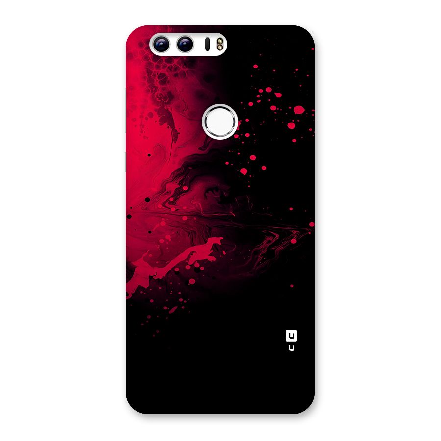 Red Black Splash Art Back Case for Honor 8