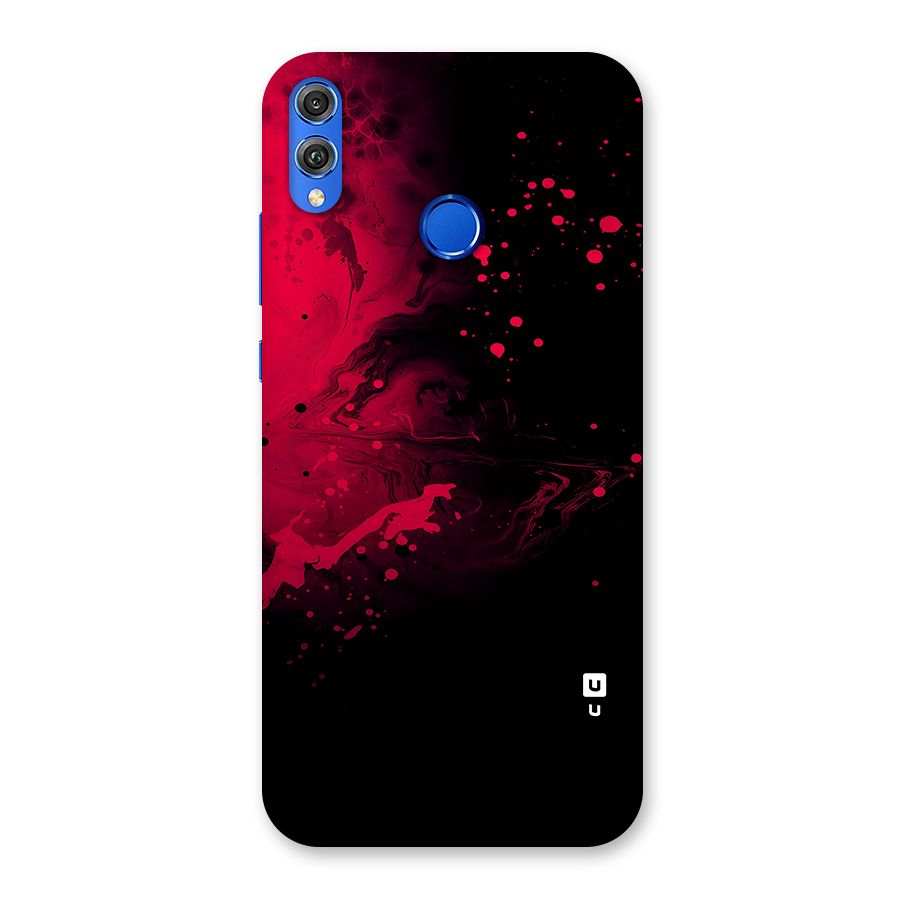 Red Black Splash Art Back Case for Honor 8X