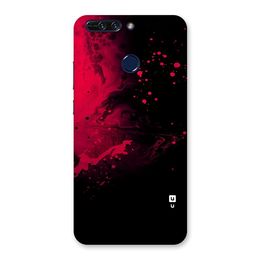 Red Black Splash Art Back Case for Honor 8 Pro