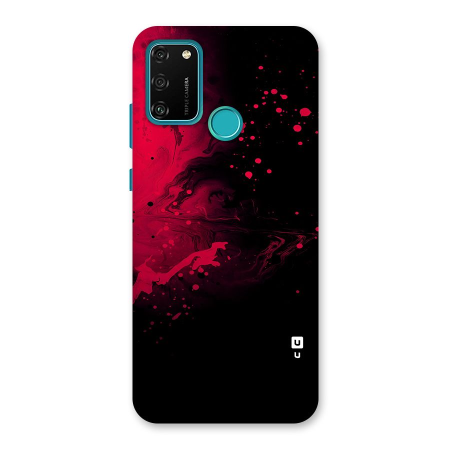 Red Black Splash Art Back Case for Honor 9A