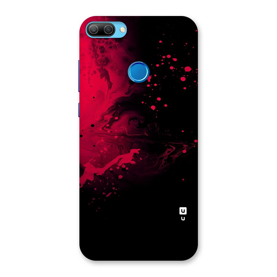Red Black Splash Art Back Case for Honor 9N