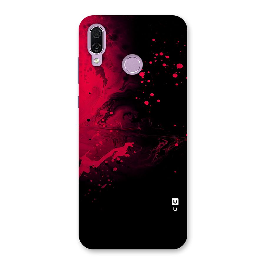 Red Black Splash Art Back Case for Honor Play
