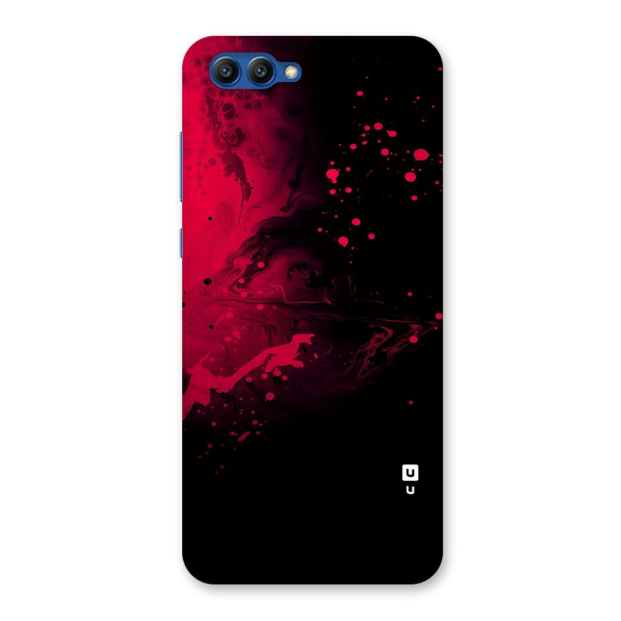 Red Black Splash Art Back Case for Honor View 10