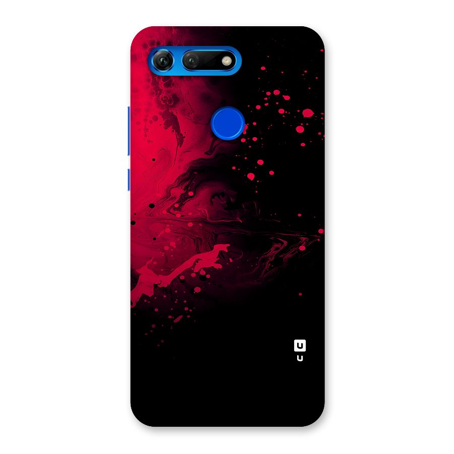 Red Black Splash Art Back Case for Honor View 20