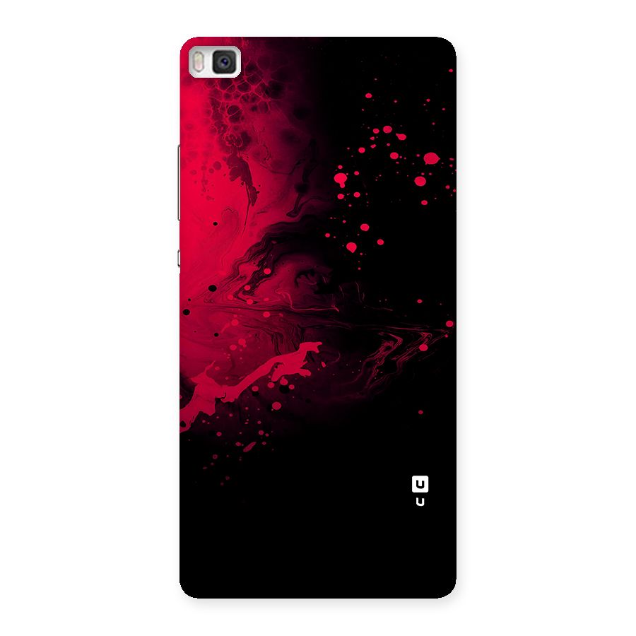 Red Black Splash Art Back Case for Huawei P8