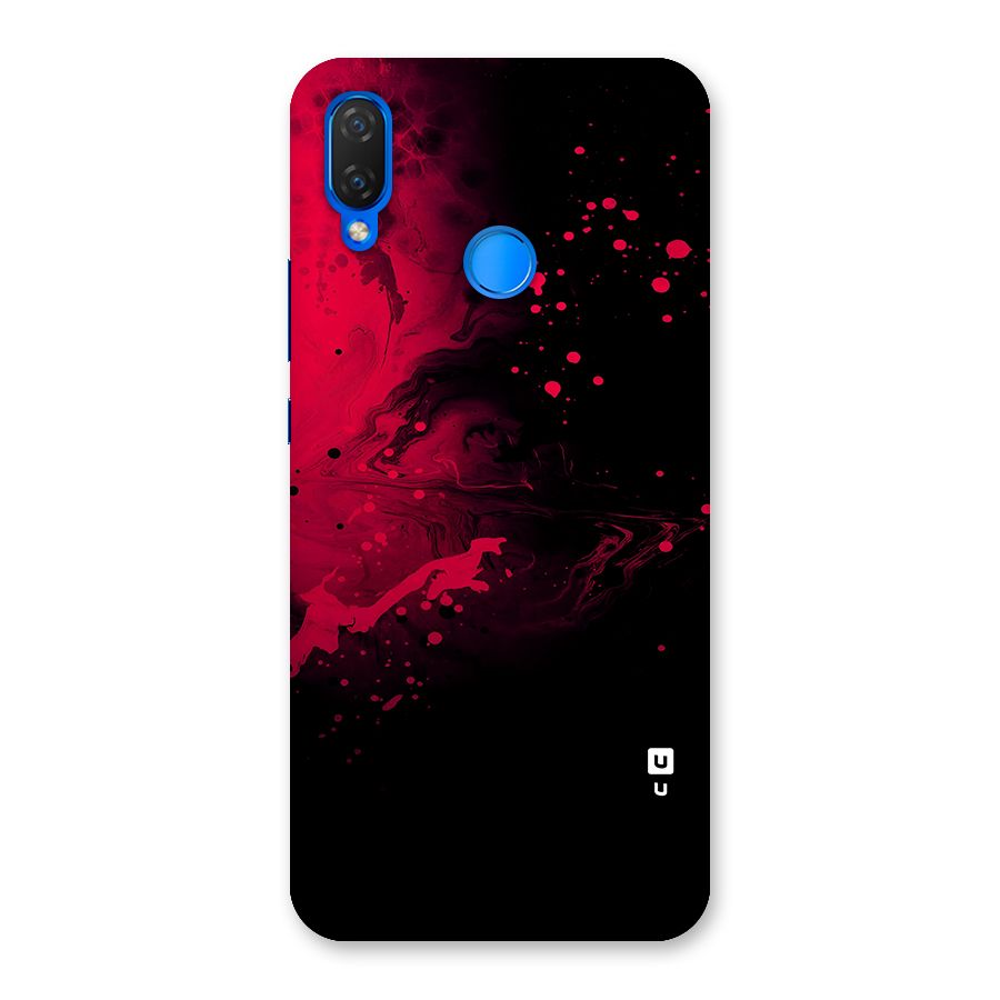Red Black Splash Art Back Case for Huawei P Smart+