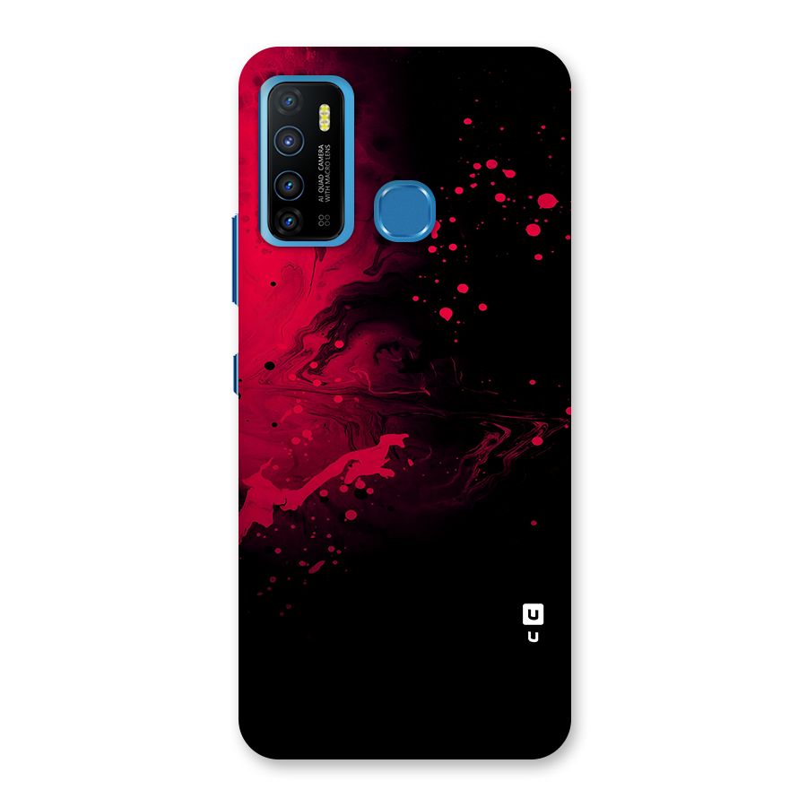 Red Black Splash Art Back Case for Infinix Hot 9