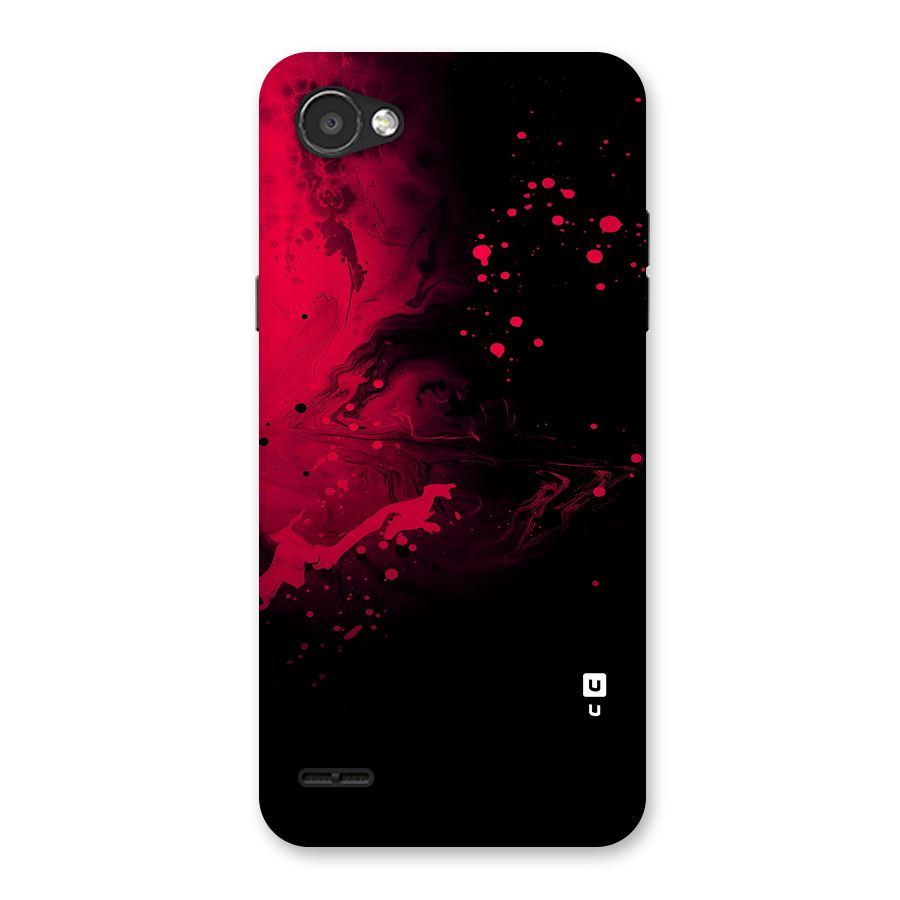 Red Black Splash Art Back Case for LG Q6