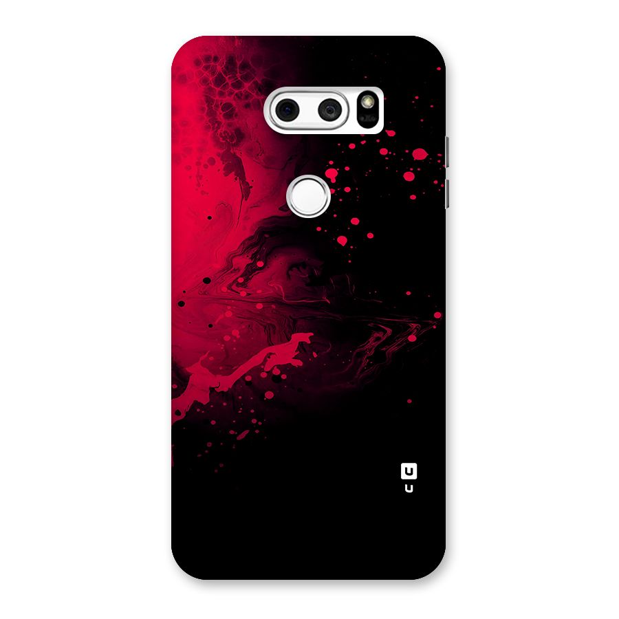 Red Black Splash Art Back Case for LG V30