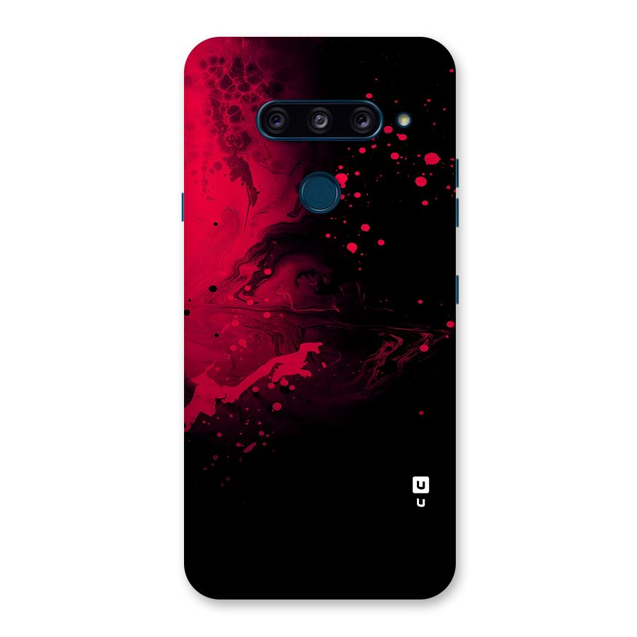 Red Black Splash Art Back Case for LG  V40 ThinQ