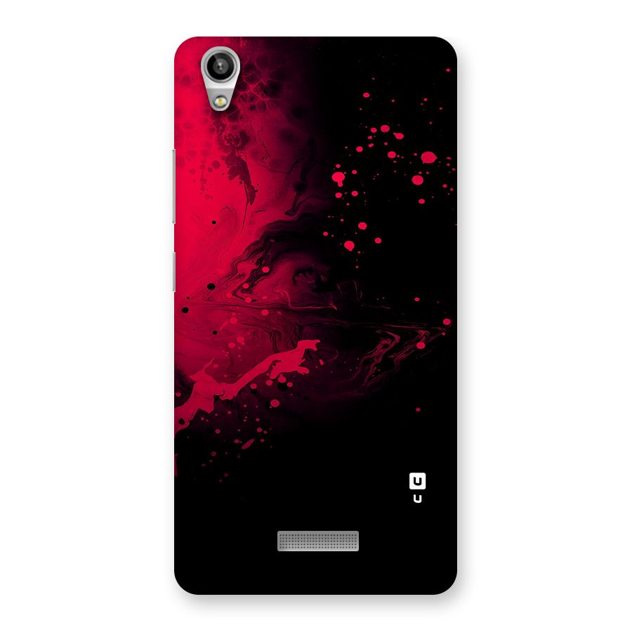 Red Black Splash Art Back Case for Lava Pixel V1