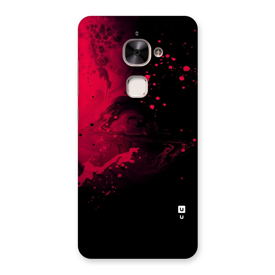 Red Black Splash Art Back Case for Le 2