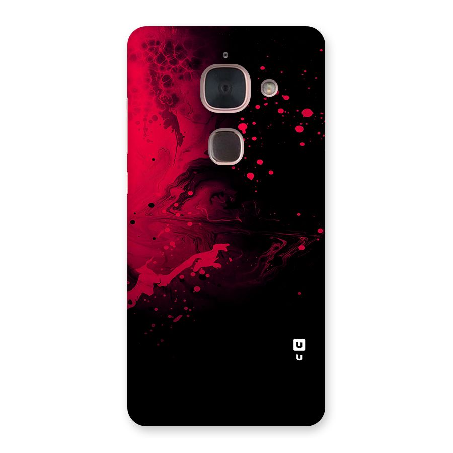 Red Black Splash Art Back Case for Le Max 2