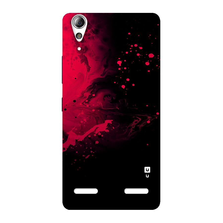 Red Black Splash Art Back Case for Lenovo A6000 Plus