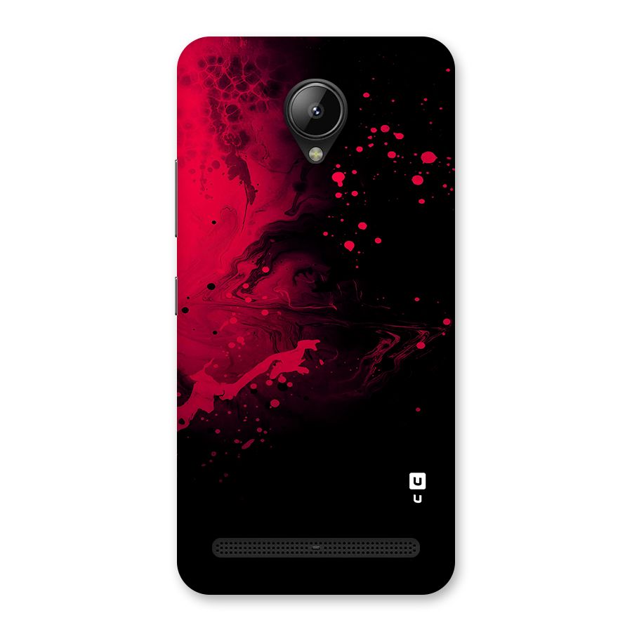Red Black Splash Art Back Case for Lenovo C2