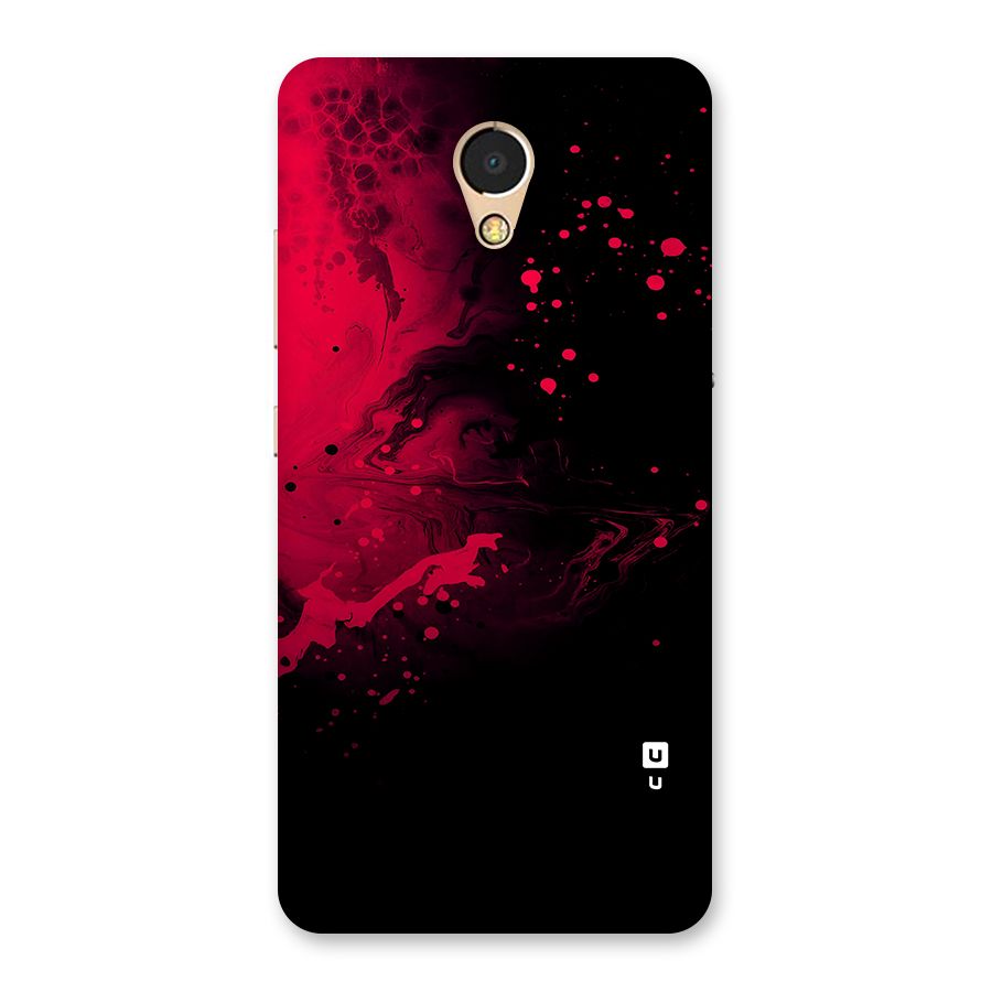 Red Black Splash Art Back Case for Lenovo P2