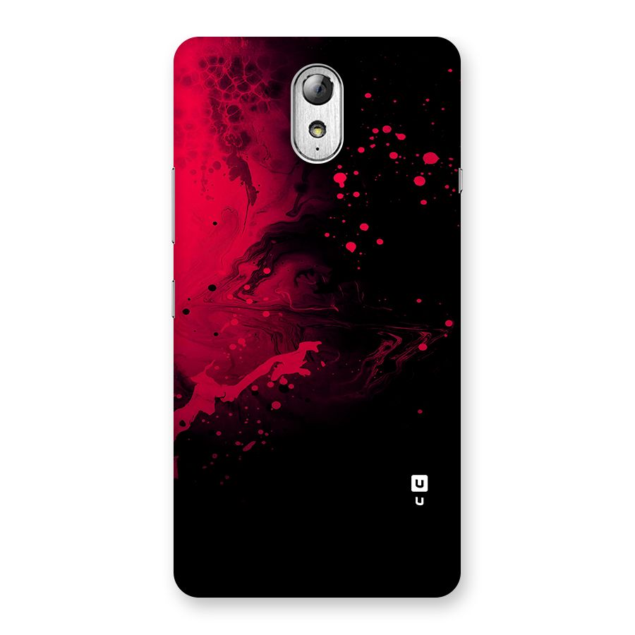 Red Black Splash Art Back Case for Lenovo Vibe P1M