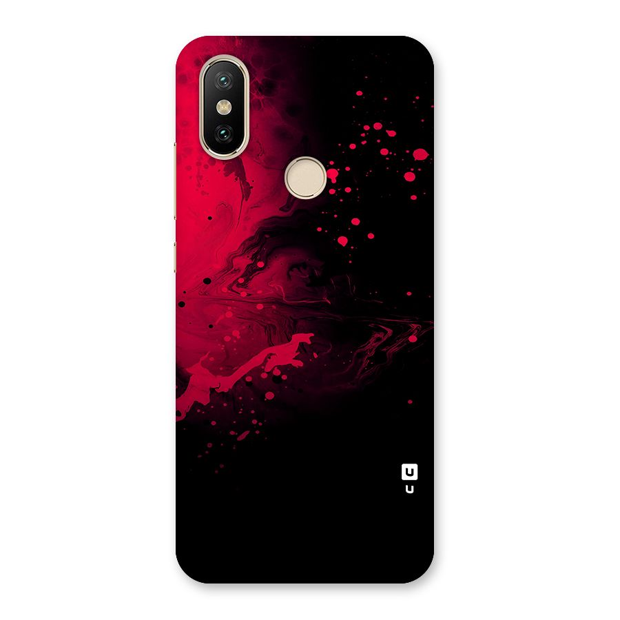 Red Black Splash Art Back Case for Mi A2