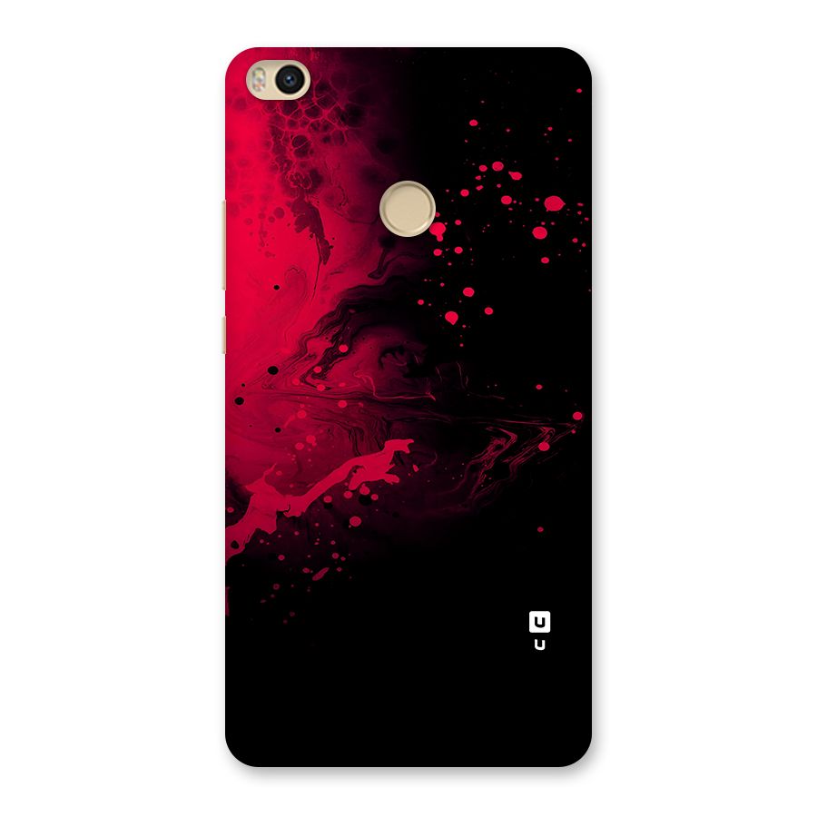 Red Black Splash Art Back Case for Mi Max 2