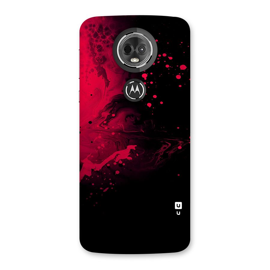 Red Black Splash Art Back Case for Moto E5 Plus