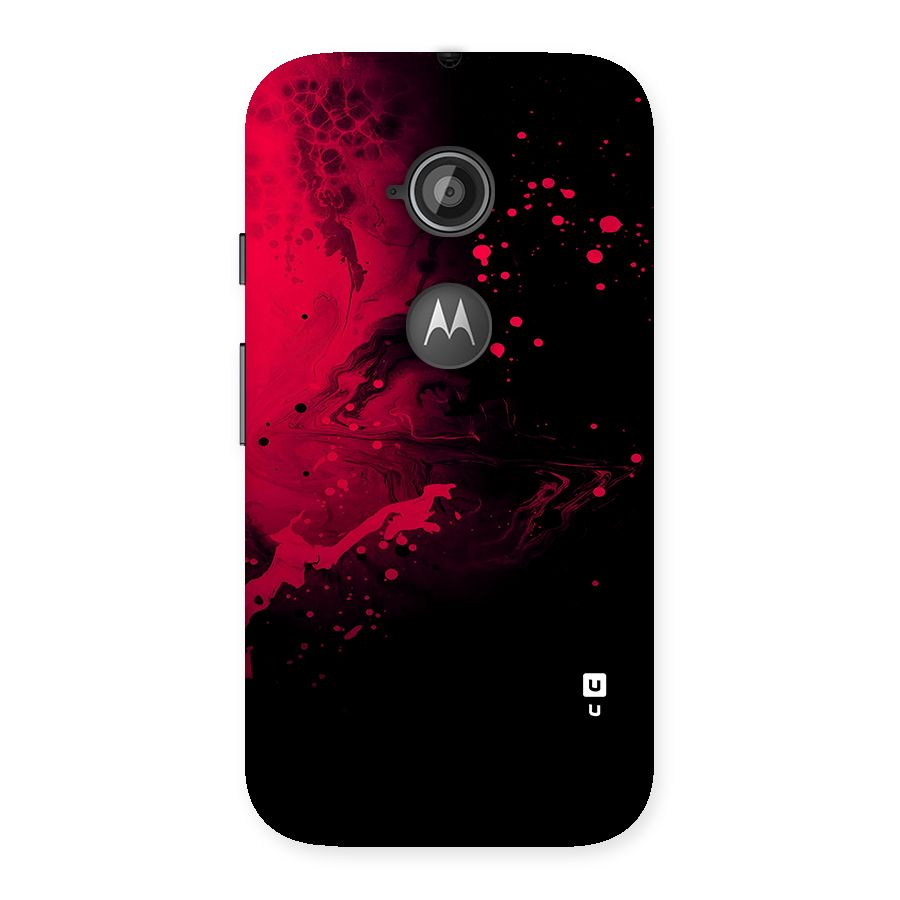 Red Black Splash Art Back Case for Moto E 2nd Gen