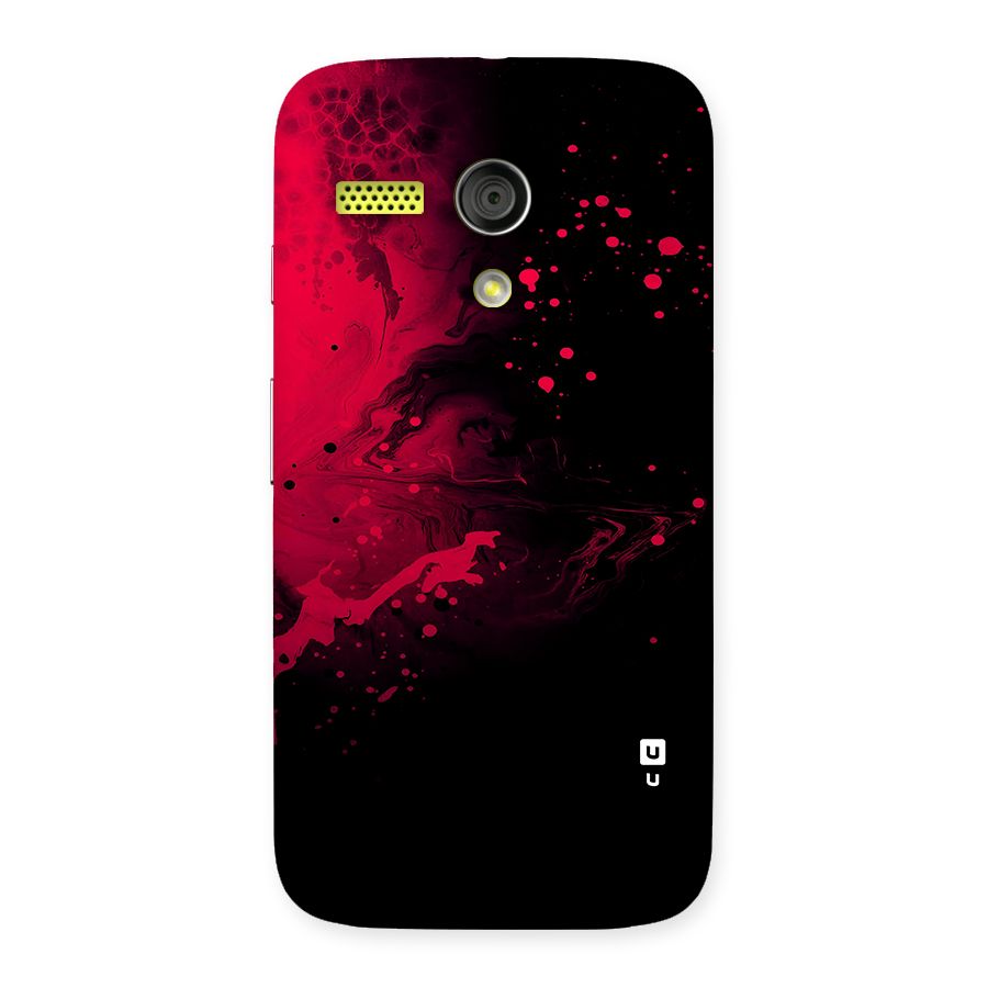Red Black Splash Art Back Case for Moto G