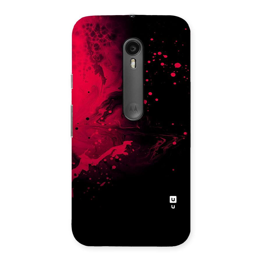 Red Black Splash Art Back Case for Moto G3