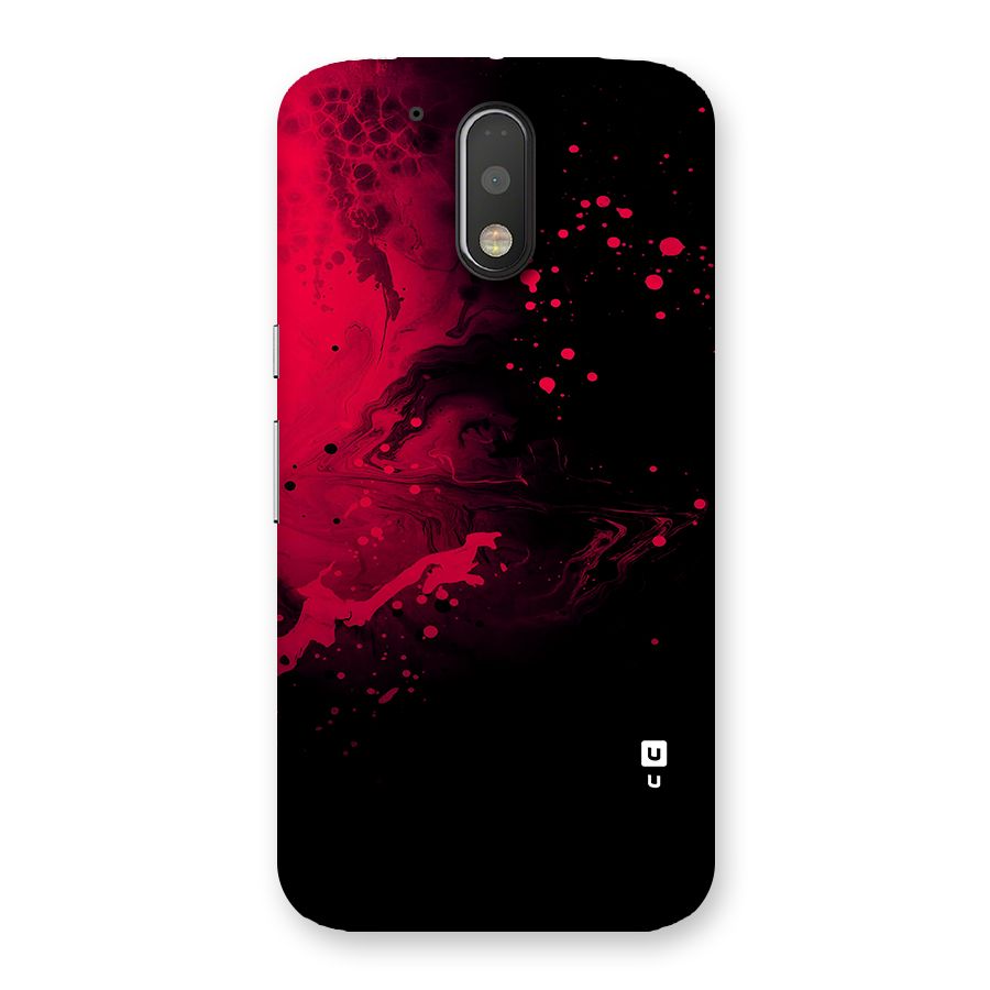 Red Black Splash Art Back Case for Moto G4 Plus