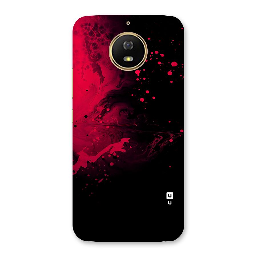 Red Black Splash Art Back Case for Moto G5s