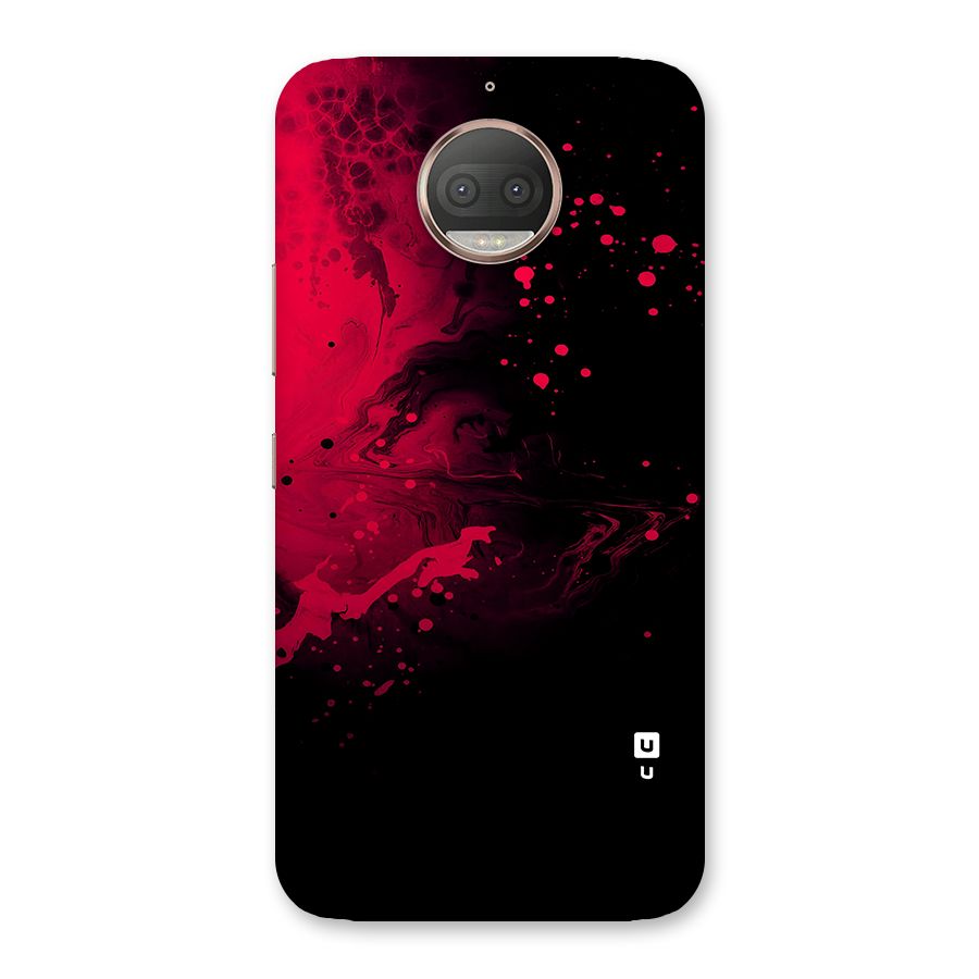 Red Black Splash Art Back Case for Moto G5s Plus