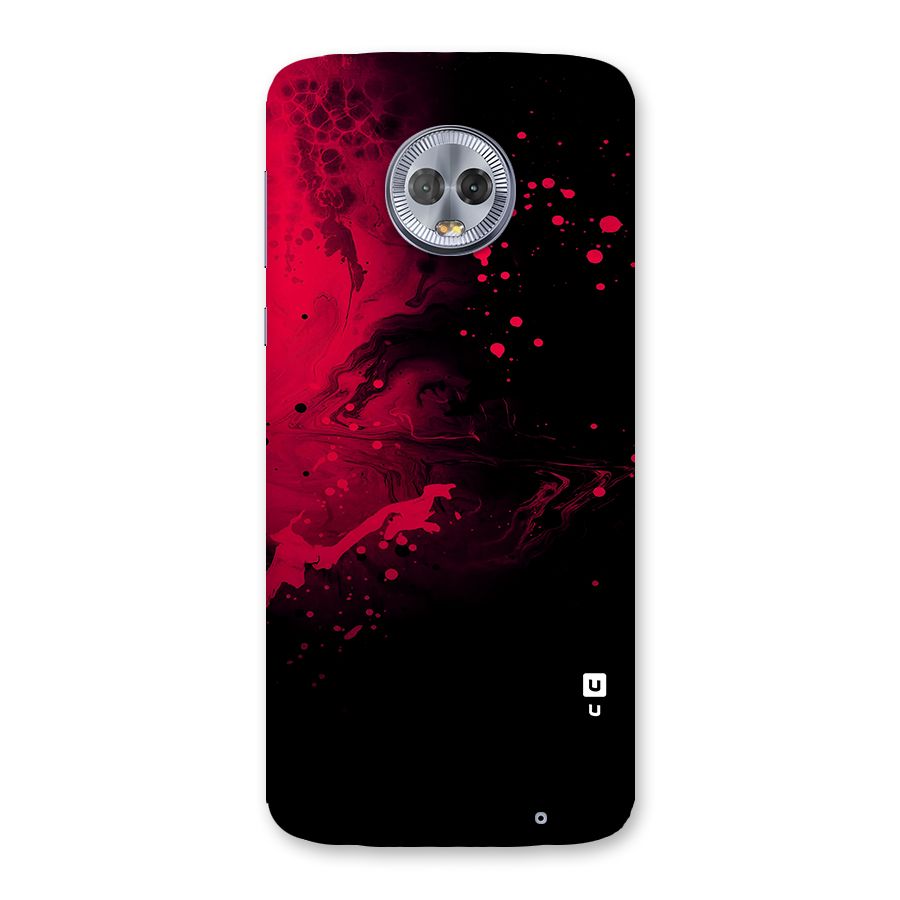 Red Black Splash Art Back Case for Moto G6 Plus