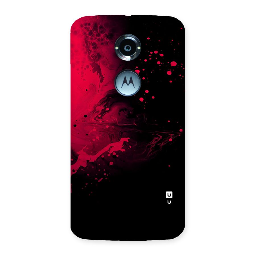 Red Black Splash Art Back Case for Moto X2