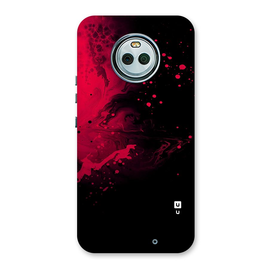 Red Black Splash Art Back Case for Moto X4
