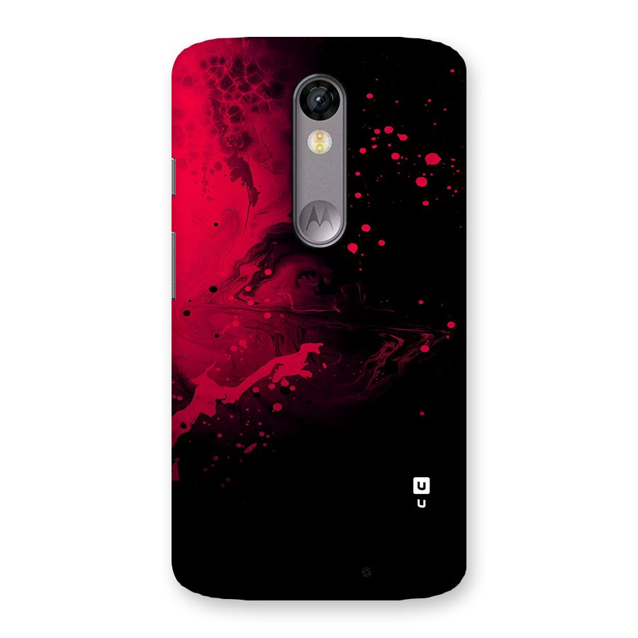 Red Black Splash Art Back Case for Moto X Force
