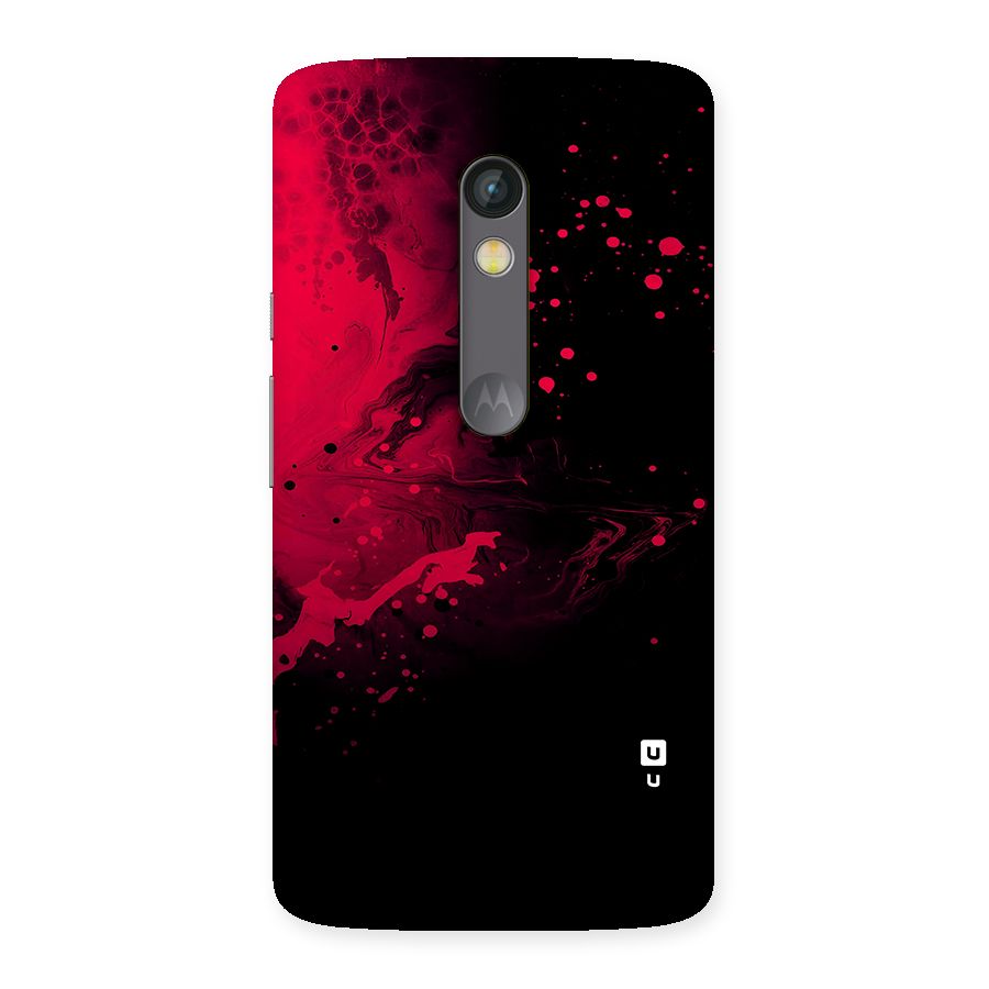 Red Black Splash Art Back Case for Moto X Play