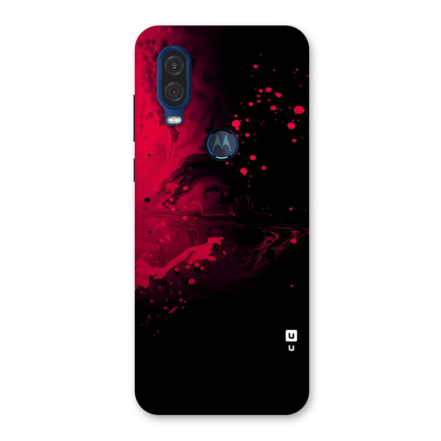 Red Black Splash Art Back Case for Motorola One Vision