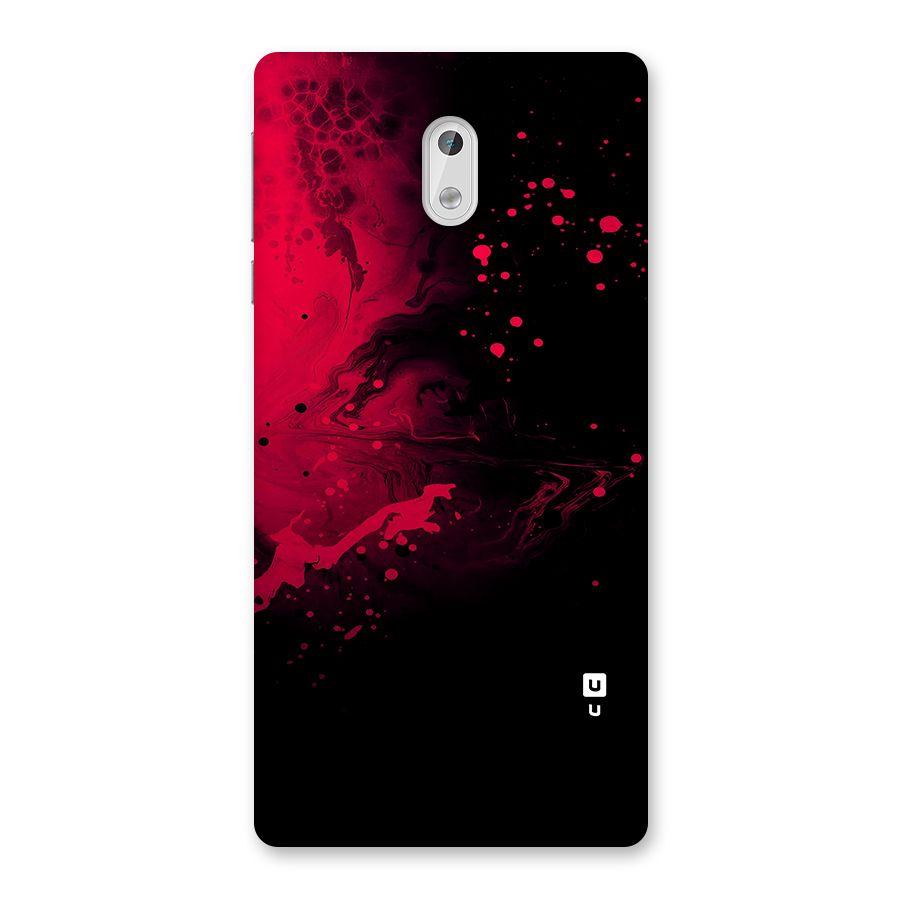 Red Black Splash Art Back Case for Nokia 3