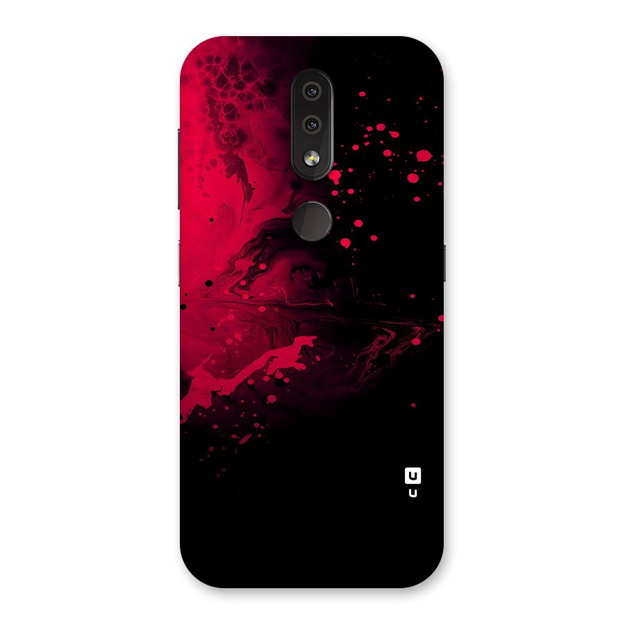 Red Black Splash Art Back Case for Nokia 4.2